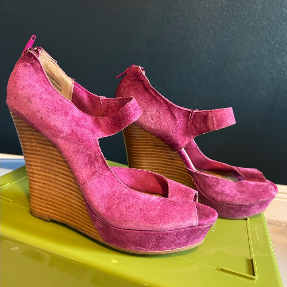 Pink Wedge Sandals